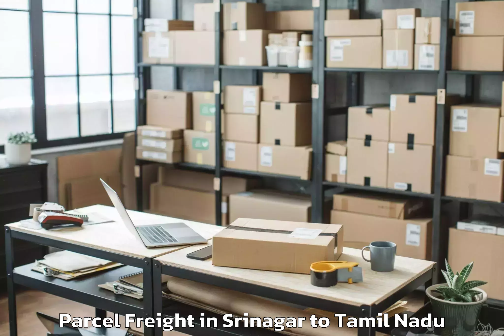 Efficient Srinagar to Chennai Marina Mall Parcel Freight